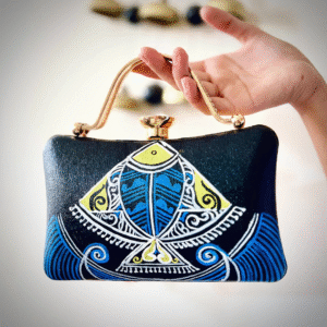 Fish & Forest – Hand-Painted Clutch