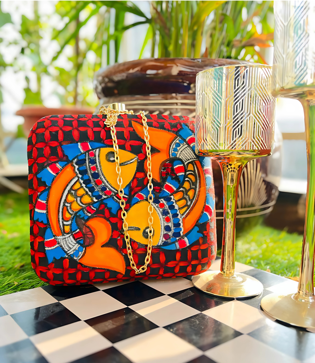 Folk Fusion – Madhubani Inspired Handcrafted Clutch