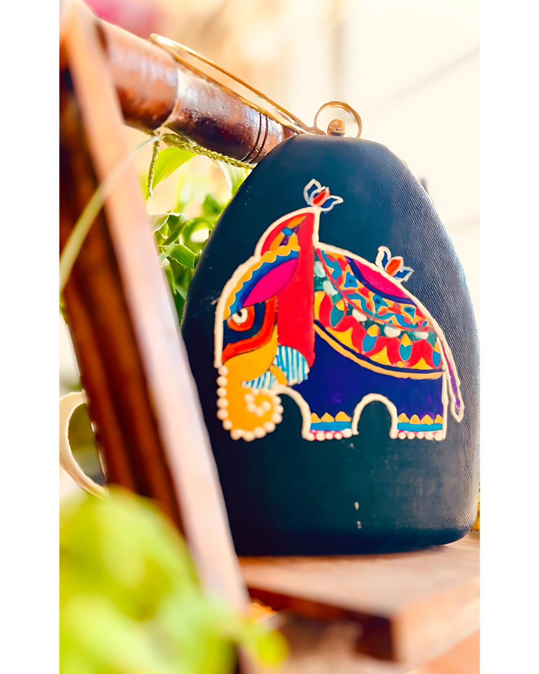 Jungle Royalty Hand-painted Clutch